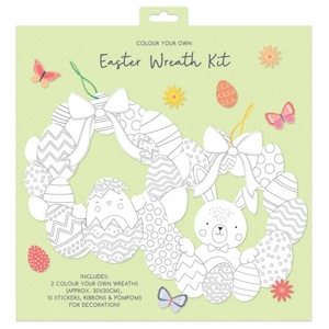 12 x Colour Your Own Easter Wreaths 2pk