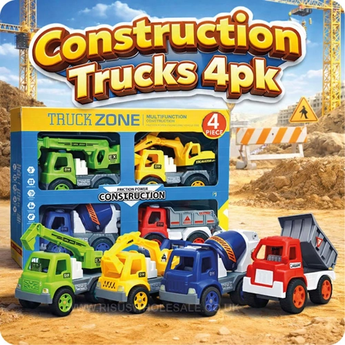 3 x Construction Trucks 4pk