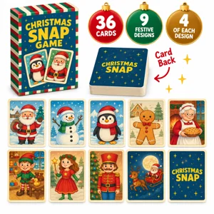 12 x Christmas Snap Card Games