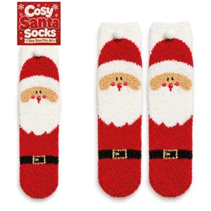 10 x Cosy Christmas Santa Socks