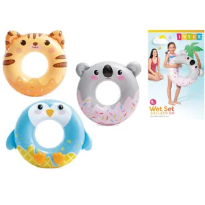 6 x Inflatable Cute Animal Swim Rings