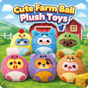 48 x Cute Farm Ball Value Plush 10cm