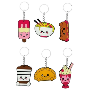 12 x Cute Food Keyrings