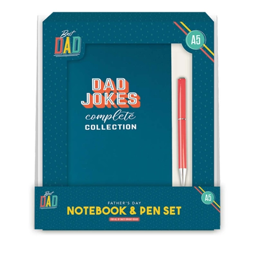 12 x Dad Jokes A5 Notebook & Pen Set