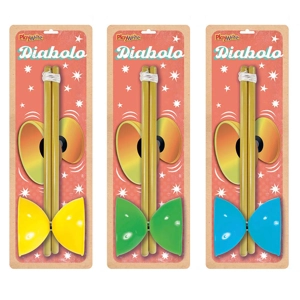 6 x Large Diabolos With Wooden Sticks