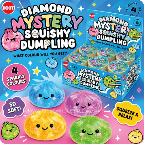 12 x  Squishy Diamond Mystery Dumplings 8.5cm