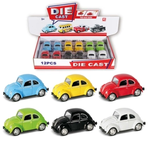 12 x Diecast Pullback Bug Cars