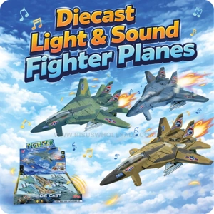 6 x Diecast Light & Sound Fighter Planes