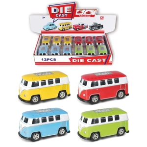 12 x Diecast Pullback Camper Vans
