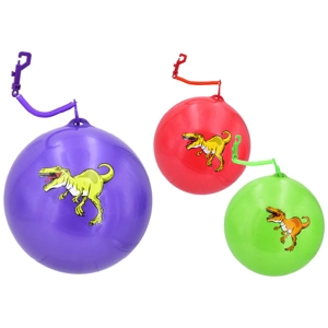 24 x Dinosaur Balls With Spiral Keychain