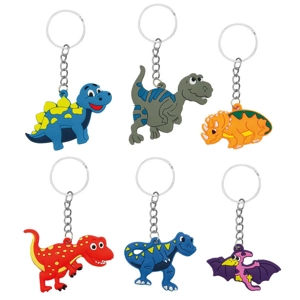 12 x Dinosaur Keyrings