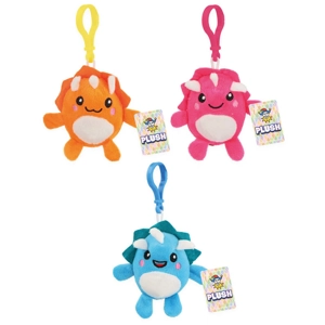 12 x Dinosaur Plushies With Keyclip 8cm