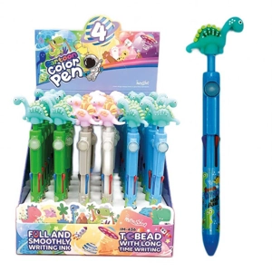 24 x Dinosaur Roller Ball Fidget Multi Pens