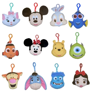 36 x Plush Disney Keyclips