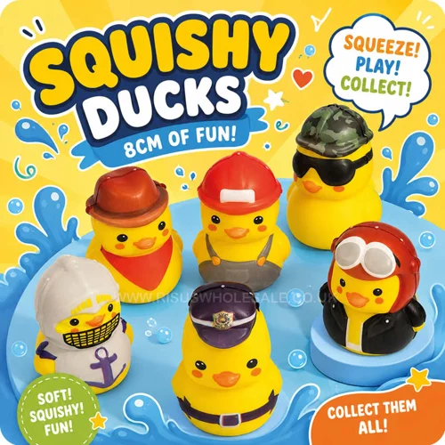 12 x Squishy Ducks 8cm
