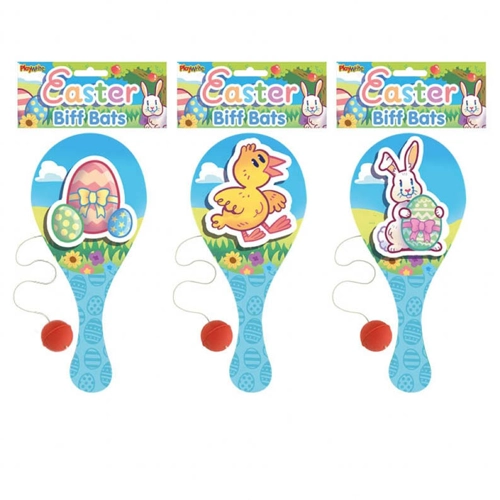 24 x Easter Wooden Paddle Bats