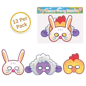 12 x Cardboard Easter Masks 12pk