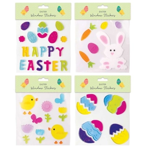12 x Easter Gel Window Stickers