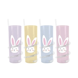 24 x Easter Spiral Straw Tumblers