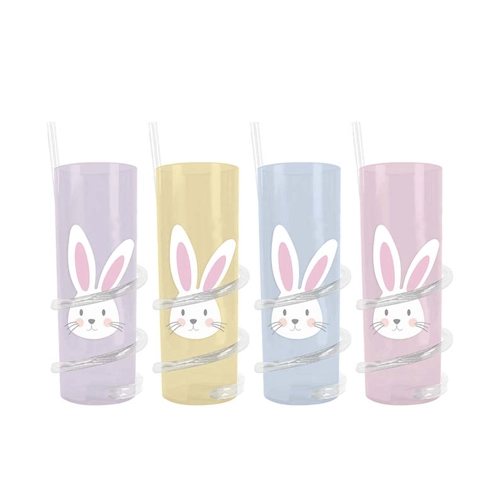 24 x Easter Spiral Straw Tumblers
