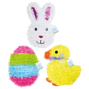 24 x Easter Tinsel Wall Decorations