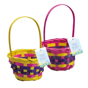 24 x Easter Woven Treat Baskets