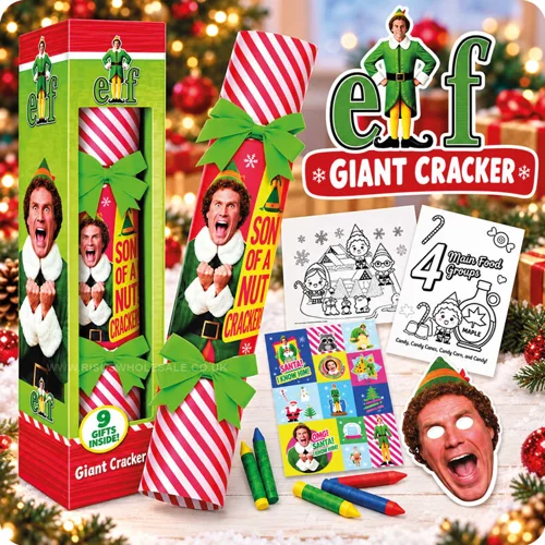 12 x Elf Giant Christmas Crackers 55cm