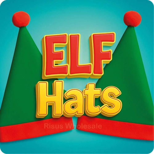 25 x Plush Christmas Elf Hats