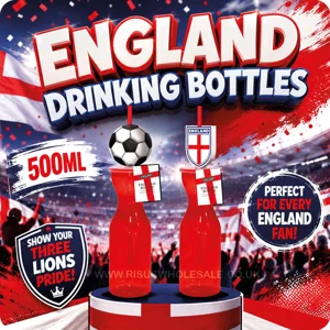 12 x England Football Bottles 500ml