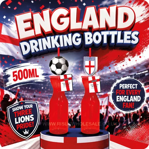 12 x England Football Bottles 500ml