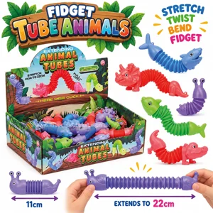 48 x Fidget Tube Animals