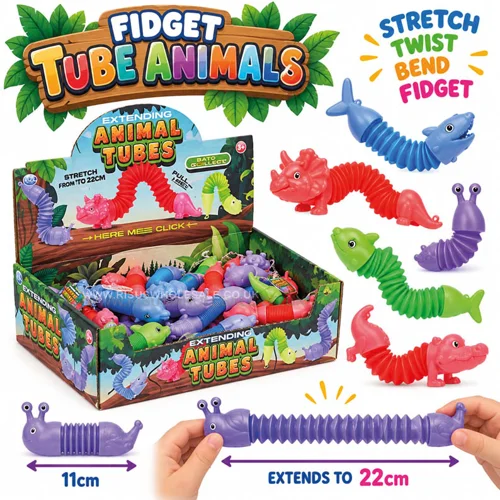 48 x Fidget Tube Animals