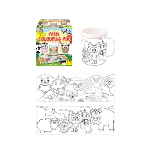 12 x Colour In Farm Animal Mugs