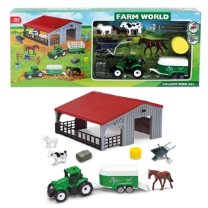 6 x Farm Barn & Tractor Playsets