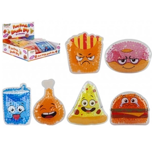 24 x Fast Food Sensory Squishy Beadie Bags