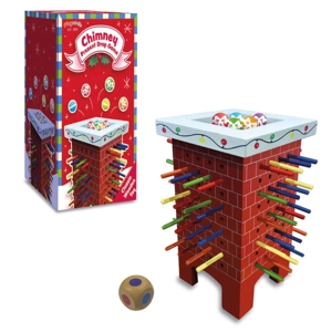 6 x Christmas Wooden Chimney Present Drop Game