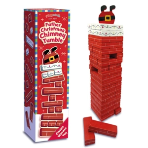 4 x Father Christmas Wooden Chimney Tumble Games