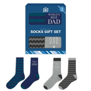 12 x Father's Day 4pk Socks Gift Set