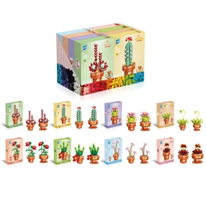 8 x Flower Building Brick Kits - Series D