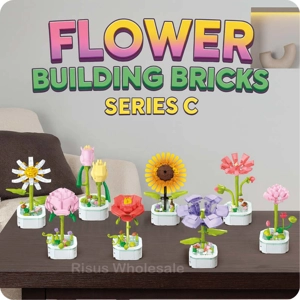 8 x Flower Building Brick Kits - Series C