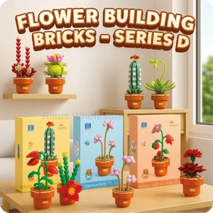 8 x Flower Building Brick Kits - Series D