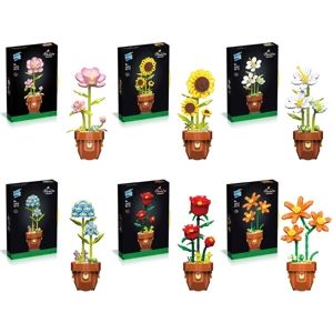 6 x Flower Building Brick Kits - Series F