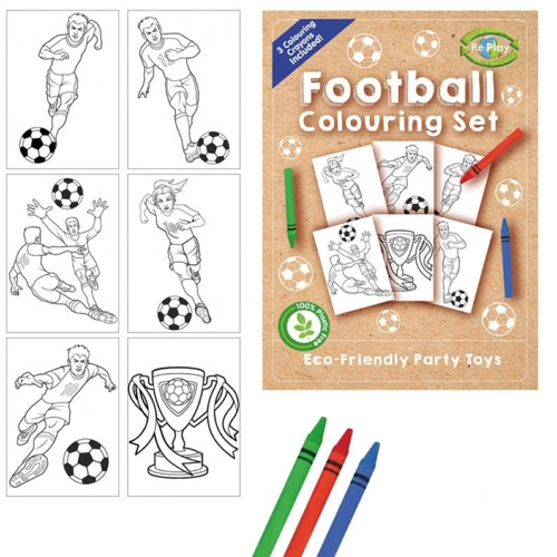 60 x Eco Football A6 Colouring Sets