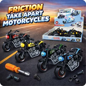 8 x Friction Take Apart Motorcycles