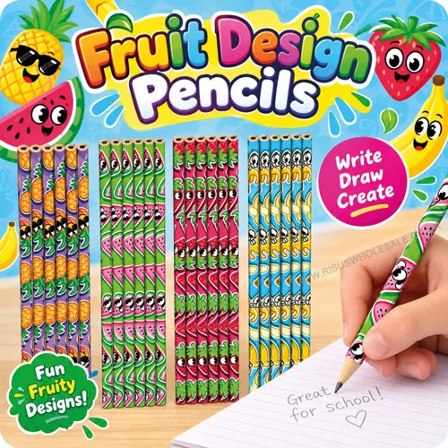 144 x Fruit Design Pencils