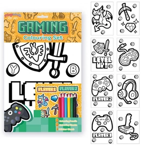 12 x Gaming Colouring Sets