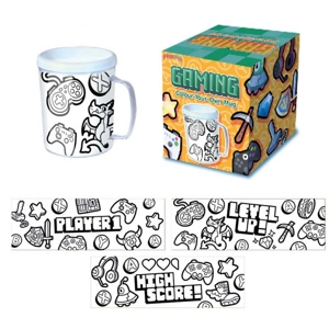 12 x Colour In Gaming Mugs