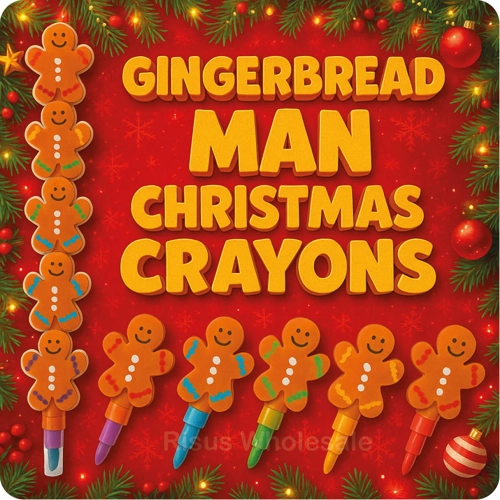 36 x Gingerbread Man Stackable Crayons