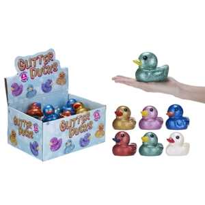 24 x Glitter Ducks 10cm