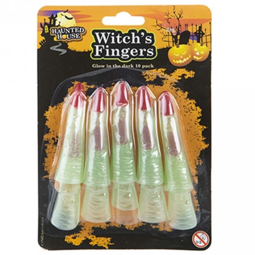 24 x Halloween Glow Witches Fingers